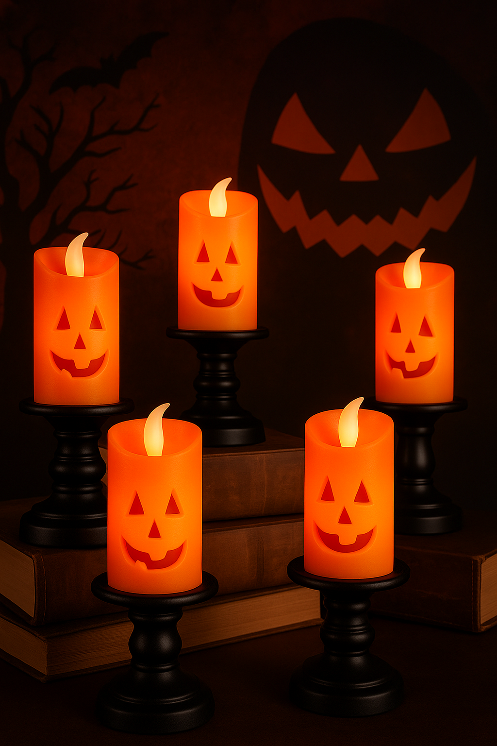 Pack 3 Luz Halloween Con Forma De Vela